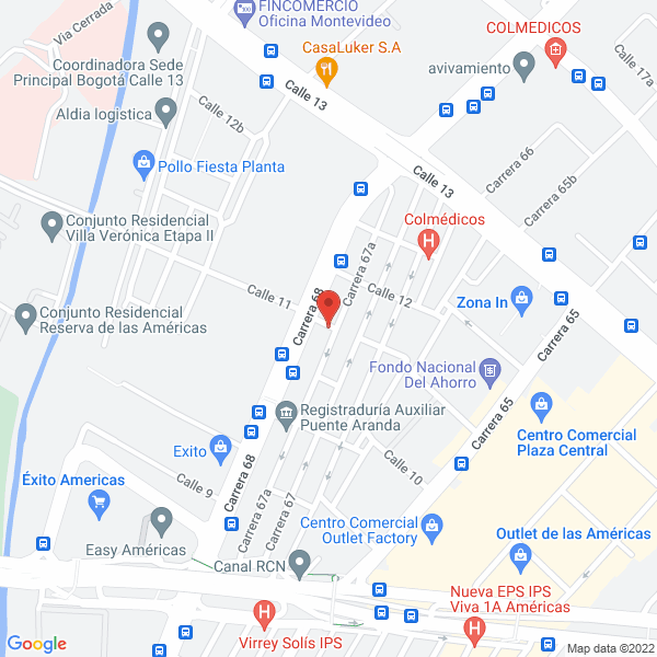 Mapa de Tecni Rollos E.U