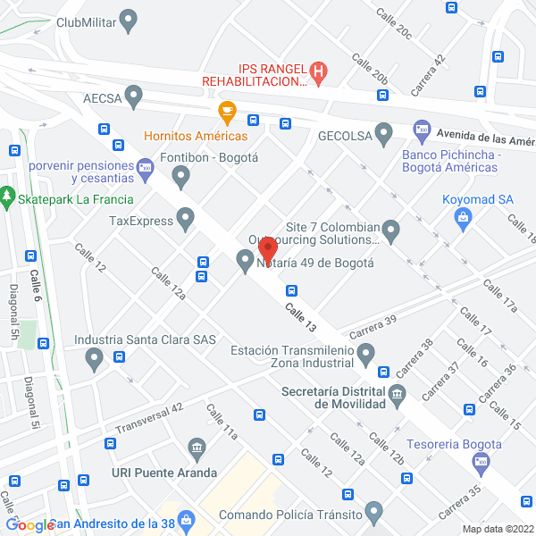 Mapa de Prosegur Gestión De Activos Colombia S.A.S.