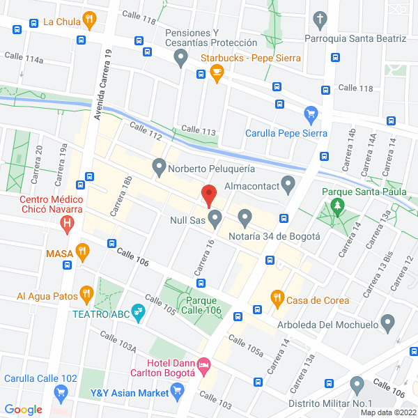 Mapa de Proyecta Diseño Ltda