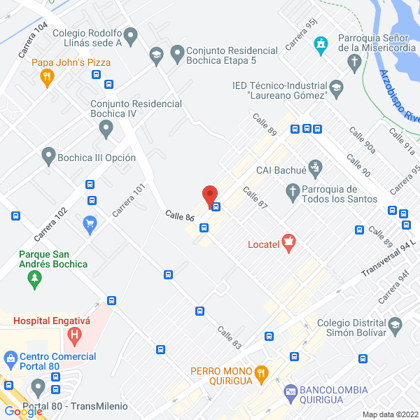 Mapa de Restaurante Chino Bonsai