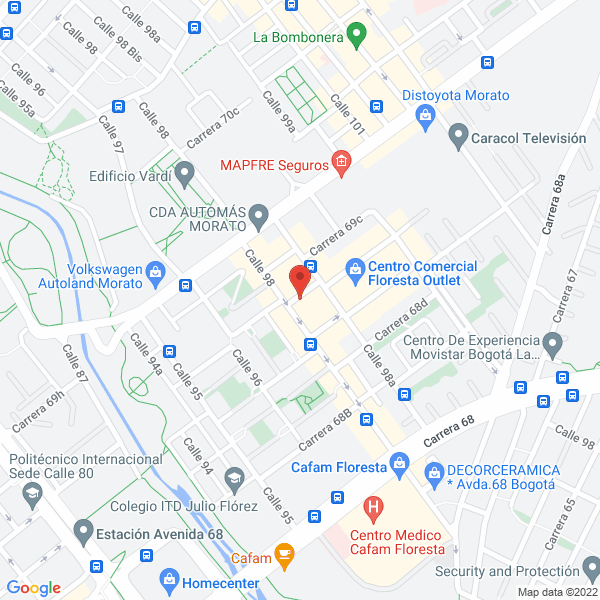 Mapa de Servicio Técnico Global Service Colombia