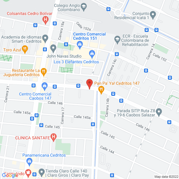 Mapa de T E Distribuimos Ltda.