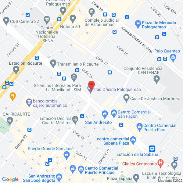 Mapa de Sabinco S.A.