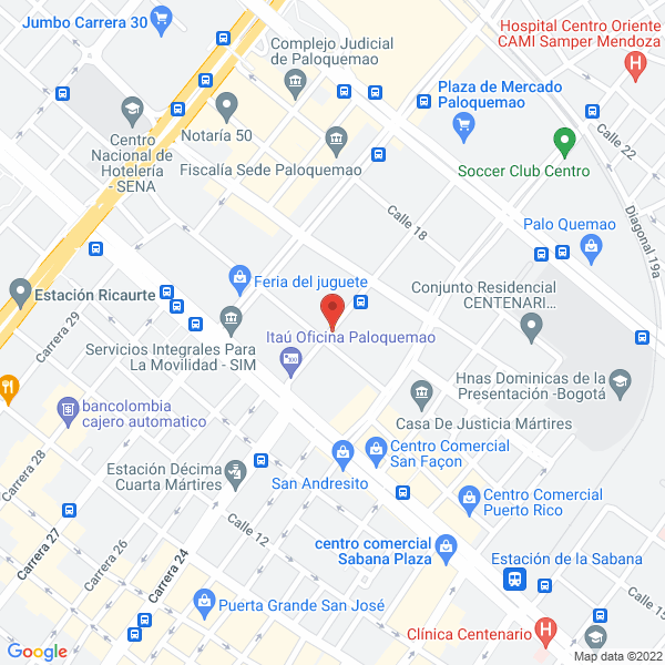 Mapa de Acrilicos Y Cielo Rasos Ltda.