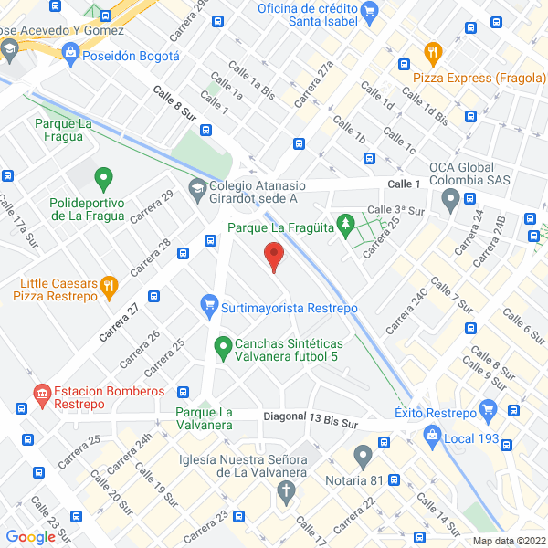 Mapa de Grupo Profesional En Servicios De Colombia Sas