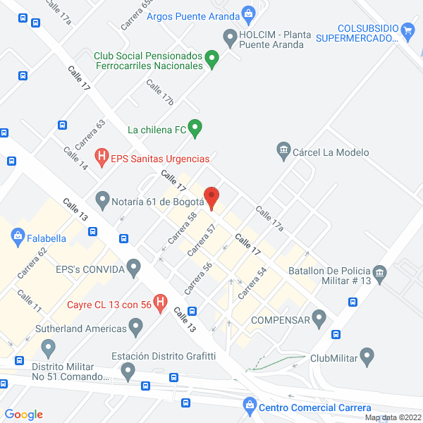 Mapa de Uniperfiles S.A.S