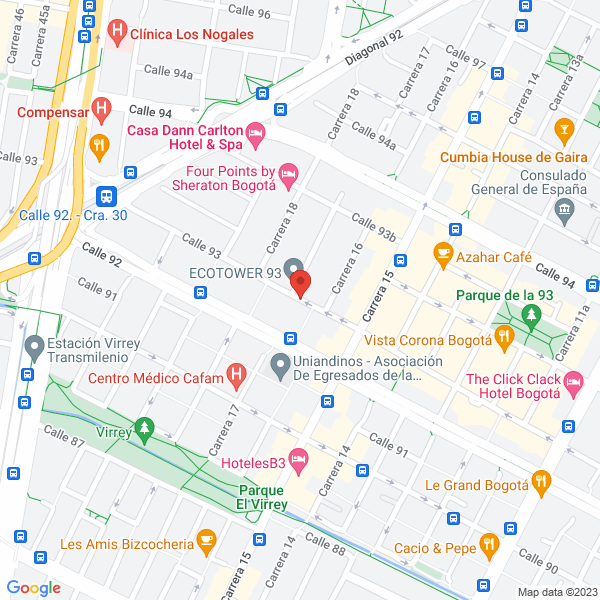 Mapa de Nataly Del Pilar Camacho Estrada - Quiero Clientes