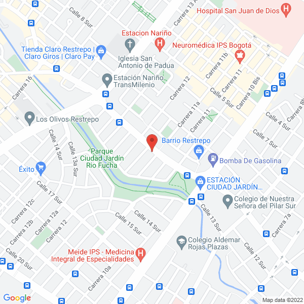 Mapa de Servicio De Enfermería A Domicilio