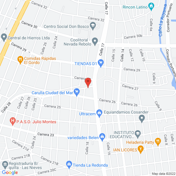 Map of Heladería Y Dulcería Donde Naty
