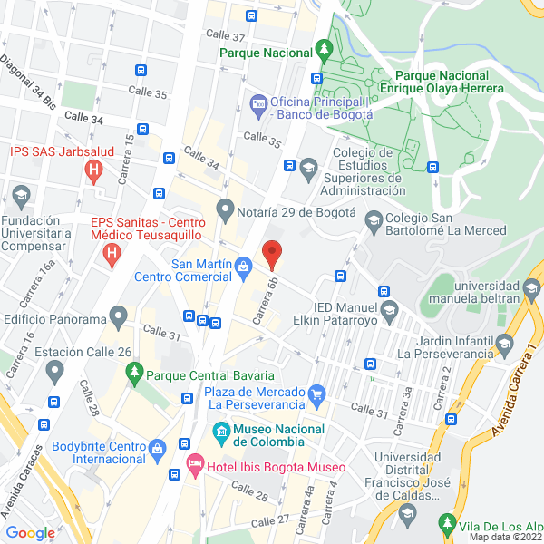 Mapa de Centro De Investigación Y Servicios En Salud Ocupacional Y Transporte Ltda.