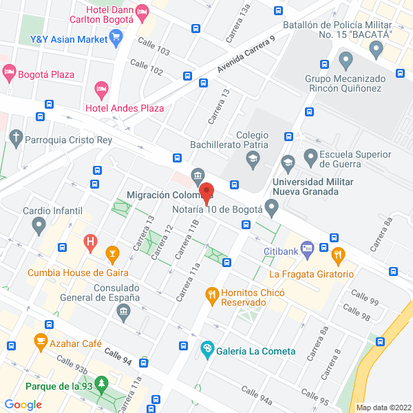 Mapa de Centro De Leyes