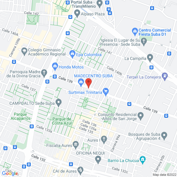 Mapa de Corporacíon Educativa Real De Bogotá