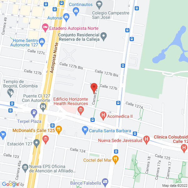Mapa de Corporación Macabi Colombia