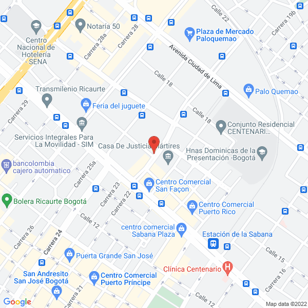 Mapa de Corporación Para El Desarrollo De La Comercialización Del Campo