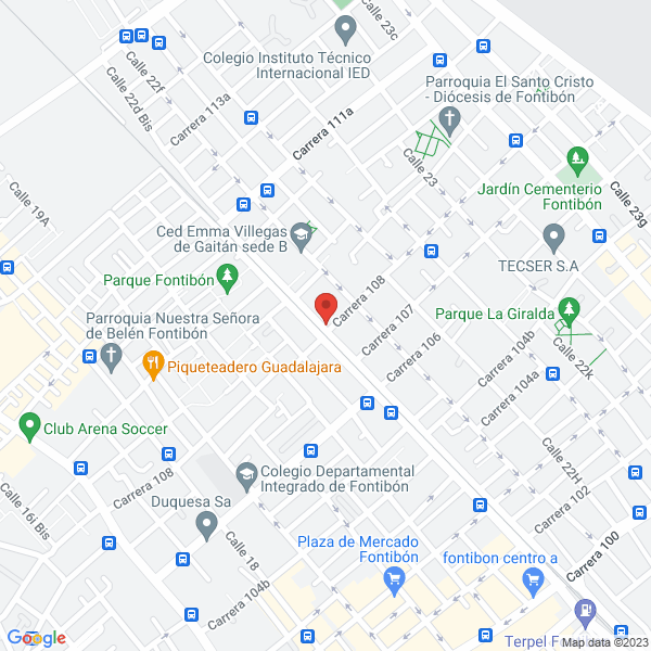 Mapa de Depósito Del Occidente