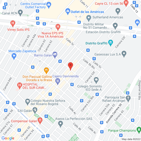 Mapa de Droguería Skandia Galán