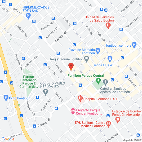Mapa de Electroiluminaciones Fontibon