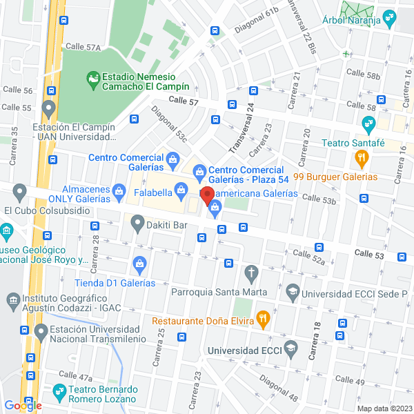 Mapa de Escuela Club De Formación Deportiva Colombia Fútbol Club Cía. Ltda.