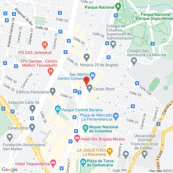Mapa de Federación Nacional De Departamentos