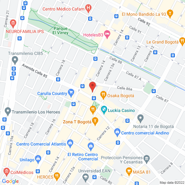 Mapa de Boutique Alejandro Cadavid