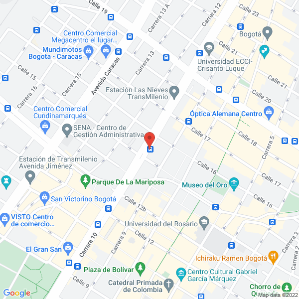 Mapa de Central De Documentos Extraviados Y Encontrados