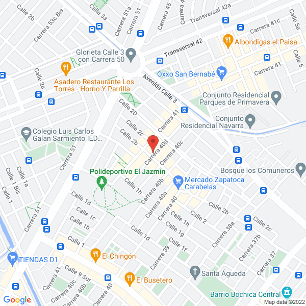 Mapa de Iglesía Cruzada Cristiana El Jazmín