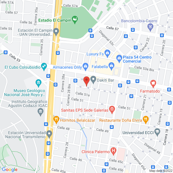 Mapa de Centro De Salud Oral De La Fuerza Aérea Colombiana