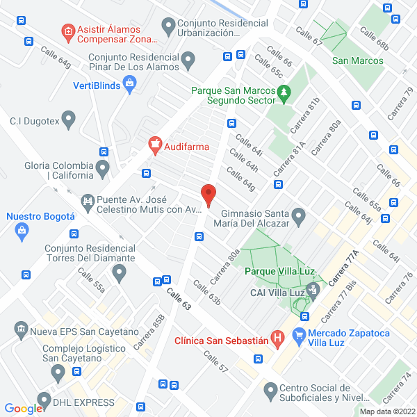 Mapa de Club De Billares Villa Luz