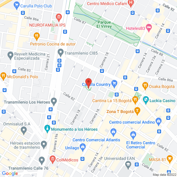 Mapa de Cámara De Comercio Colombo Rusa