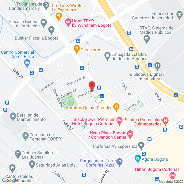 Mapa de J T R Representaciones Turisticas S.A.S