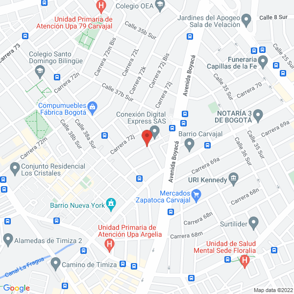 Mapa de J Y N Distribuciones E.U.