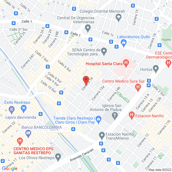 Mapa de Jardín Infantíl Bogotá