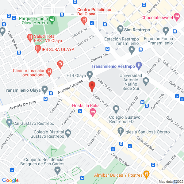 Mapa de Jardín Infantil El Recreo La Sabiduría