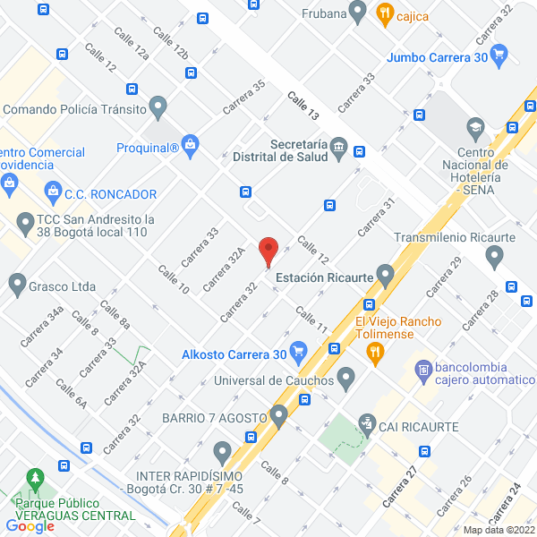 Mapa de La Cooperativa Multiactiva Comsteel