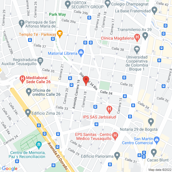 Mapa de Círculo De Invidentes De Colombia