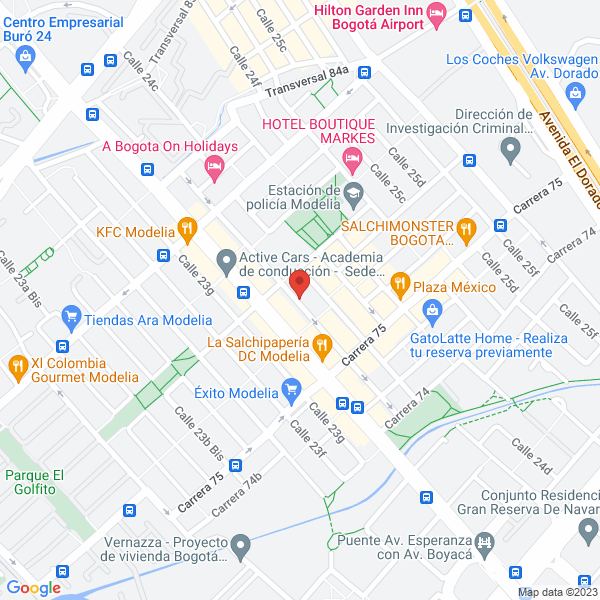 Mapa de Comercializadora De Alimentos Oh La La Ltda.