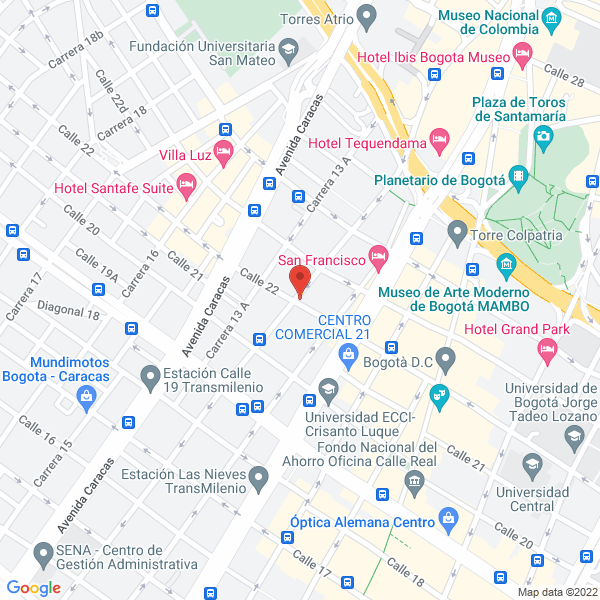 Mapa de Casa Comercial Bruselas