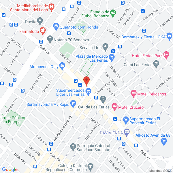 Mapa de Casa Comercial Metropolis