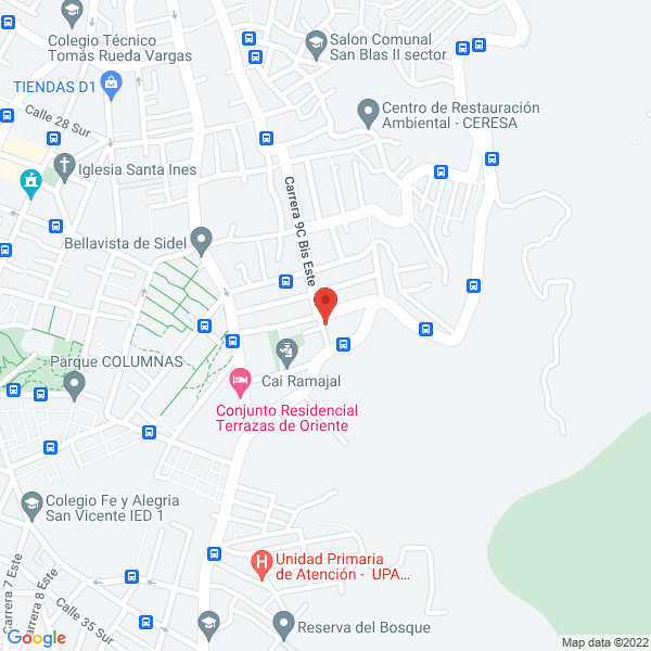 Mapa de Chicharrones Forty E.U.