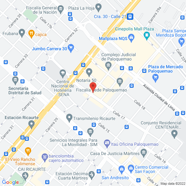 Mapa de P Y R Neumática Compresores Ltda.