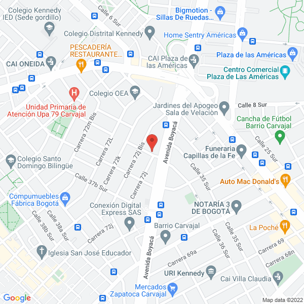Mapa de Productos Carnicos Olímpica S.A.S.
