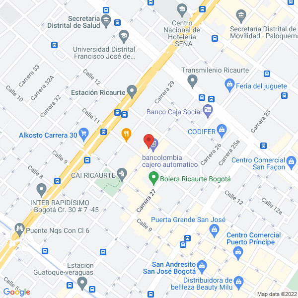 Mapa de Compañia De Transportes Integrados Ltda Sigla Cotrans Ltda