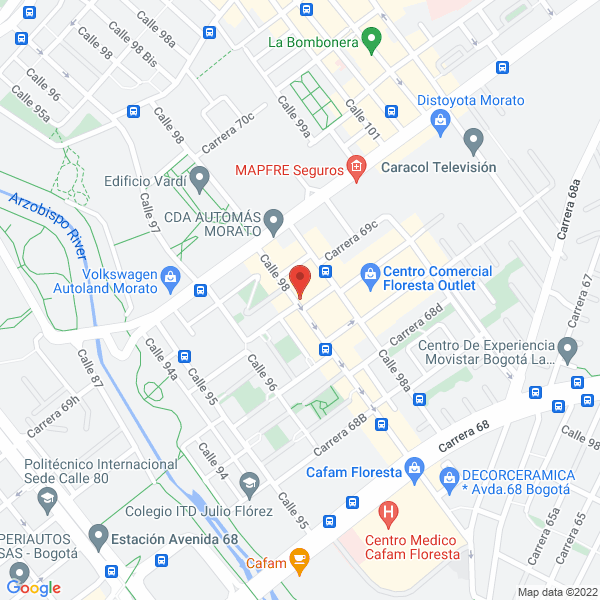 Mapa de Compañia Global De Alimentos Ltda Cga Ltda