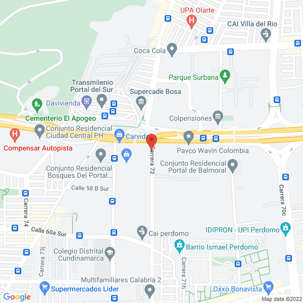 Mapa de Corplásticos S.A.S.