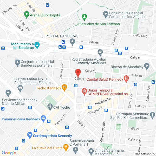 Mapa de Red Vital Droguerías