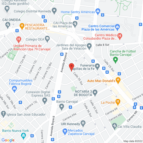 Mapa de Compañia De Moldes Y Soplados Plasticos Limitada Molsoplast Ltda
