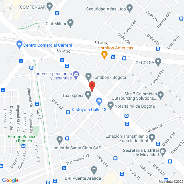 Mapa de Compañia Inversora La Pola S.A.S.