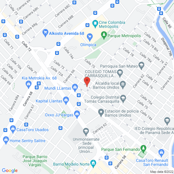 Mapa de Construcciones & Proyectos Inmobiliarios Sas