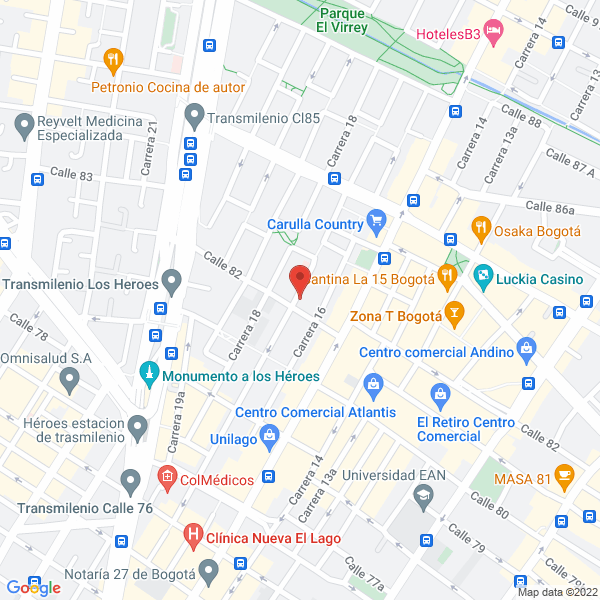 Mapa de Construproyectos Ltda
