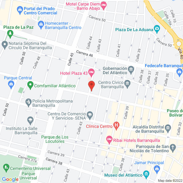 Map of Residencias El Sinú
